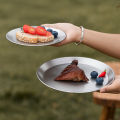 Titanium Purification Plate Backcountry Dinnerware Lightweight Stackable Camping Tray Creative Home Dish Plate Camping Supplies. 