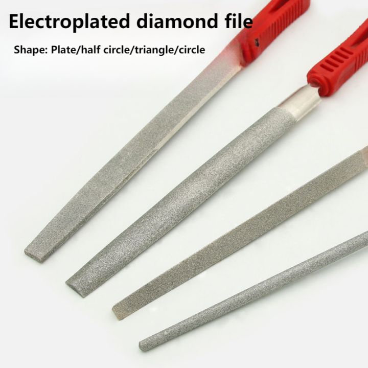 Large Plate Emery Diamond File Flat File Semicircular File Flat File ...