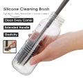 Long Handle Silicone Bottle Cleaning Brush for Water Bottles & Mugs. 