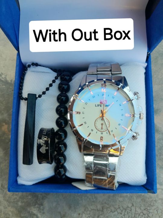 Pack%20of%204%20Mens%20Silver%20Watch%20Set%20%7C%7C%20casual%20watch%20set%20%7C%7C%20smart%20watch%20%7C%7C%20Watch%20Ring%20Braclete%20Chain%20-%20Image%203