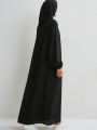Middle Eastern Islamic Modest Dress Muslim Ramadan Maxi Dresses Full Sleeve Casual Black Dress Women Abayas. 