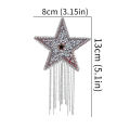 1pair Tassel Rhinestone Star Nipple Stickers Women Bra Nipple Cover Reusable Wear Silicone Nipple Pasties Chest Stickers.