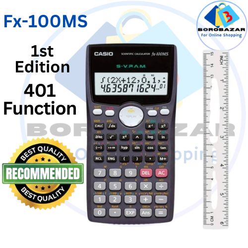 Fx 100MS Calculator - Fx 100 ms sceintific calculator 1st edition - solar and Battery - Black