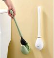 Long Handle Toilet Brush Mild Material Wall Mounted Easy Cleaning Bathroom Toilet Brush. 