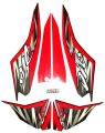 Honda DIO Bs4 Matte Red Full Sticker Kit. 