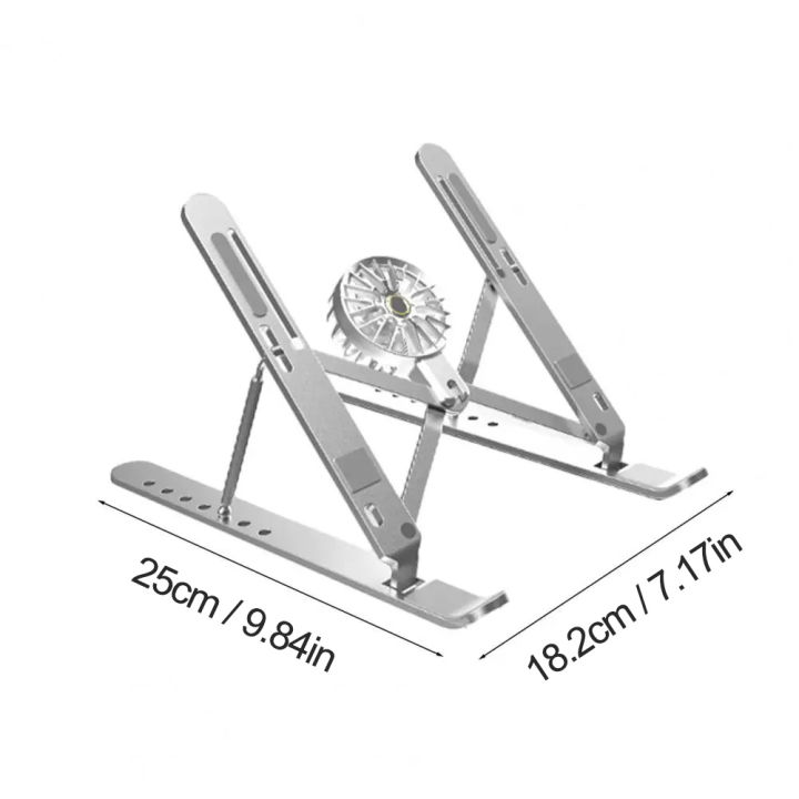 Adjustable%20Laptop%20Cooling%20Stand%20with%20Fan,%20Foldable%20Portable%207-Level%20Height%20Adjustment,%20Aluminum%20Alloy%20Material,%20-%20Image%202