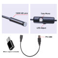 7.0mm 5.5mm Waterproof Endoscope Camera 6 LEDs Adjustable USB Android Flexible Inspection Borescope for Phone PC Dental Mirror. 