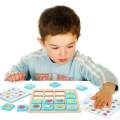 Wooden Memory Game , Montessori Chess Game Brain Power Educational Toy. 