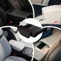 Auto Center Console Armrest Cushion With 2 Cup Holder Armrest Heightening Pad Auto Amrest Pillow Cover Pad for All Seasons.
