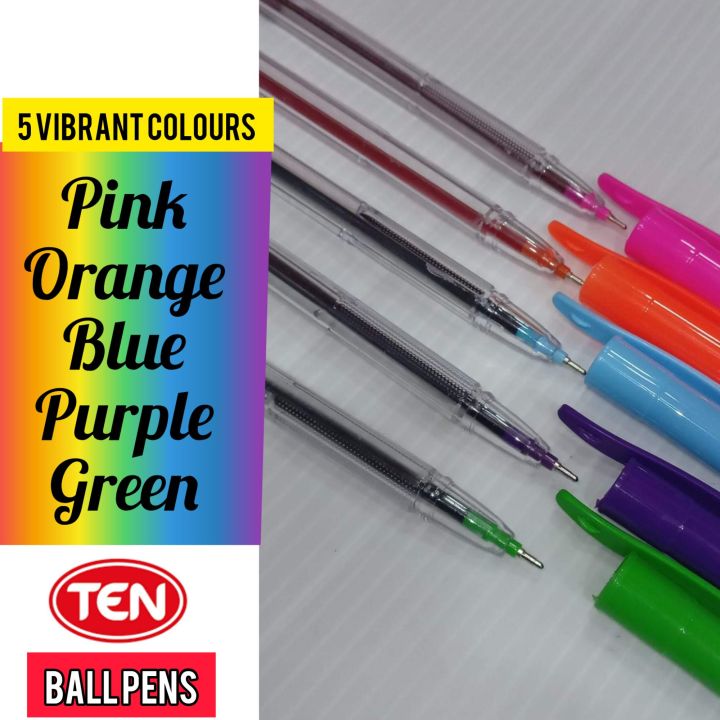 Two%20Packs%20TEN%20Multicolor%20Ball%20Pens%20(5%20Vibrant%20Colours)%20-%20Image%202