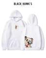 BLACK HAWK’S WEAR NEW TRENDY WINTER COLLECTION PREMIUM QUALITY FRONT BACK CUP AND BEAR PRINTED HOODIES FOR MENS ANS BOYS. 