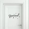 1 pc cartoon French Porte Chambre Zzz Zzz Bedroom Door Sticker Bedroom Sleep Wall Sticker Removable Wall Stickers Diy Wallpaper. 