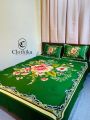New Design Luxury Panel Bedsheet king size(8feet×7.5feet) with 2 standard size pillows cover for home decorations..