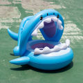 1PC Canopy Shade Shark Float Seat - Ultimate Summer Water Toy for Kids, Portable & Child-Safe Pool Floater. 