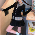 Female T-shirts Chic Long Sleeves T-shirts Girls Chic Designer Patchwork Tops Women Korean Sweet Bowknots Clothes. 
