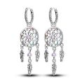 925 Silver Hoop Earring For Woman Pendientes Moon Sun Original Earrings Fashion Jewelry.
