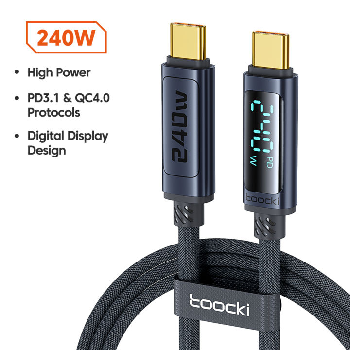 Toocki%20240W%20USB%20C%20To%20USB%20C%20Cable%20PD%203.1%20Fast%20Charging%20LED%20Display%20Type%20C%20Data%20Cable%20For%20Macbook%20iPhone%2016%2015%20Pro%20Max%20%20S24%20-%20Image%207