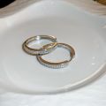 Huitan Simple Metal Circle Earrings for Women No CZ Design Fashion Contracted Female Ear Hoop Earrings Silver Color Jewelry 2023. 