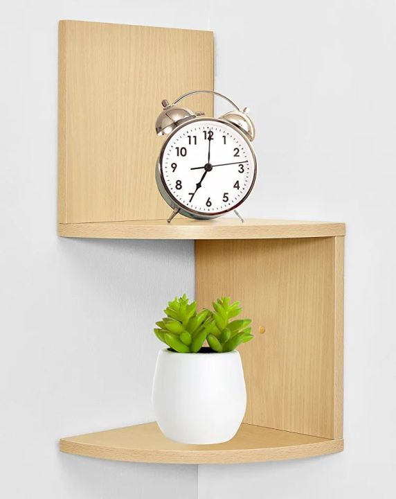 Corner Wall Mount Shelf 2 Tier Wall Mounted Corner Shelves Corner Shelves Bookshelf Zig Zag style