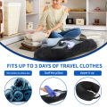 Travel Neck Pillow with Fillable Clothing U-Shaped Pillowcase, Extra Storage Bag, Velvet Neck Pillow Cover for Airplane Travel. 