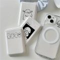 1pc Cute Dog Design Artificial Leather Magnetic Wallet Card Holder for iPhone 17 16 15 14 13 12 Pro Max Card Slot Accessory.