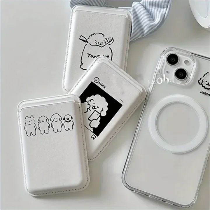 1pc%20Cute%20Dog%20Design%20Artificial%20Leather%20Magnetic%20Wallet%20Card%20Holder%20for%20iPhone%2017%2016%2015%2014%2013%2012%20Pro%20Max%20Card%20Slot%20Accessory%20-%20Image%203