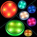 Accarparts LED Cup Holder Lights, Orange Fruit Logo Car Coasters with 7 Colors Changing USB Charging Mat, Luminescent Cup Pad Interior Atmosphere Lamp 2PCS. 