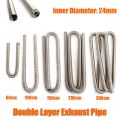 60cm - 300cm 24mm Double Layer Exhaust Pipe Air Diesel Parking Heater Stainless Steel Tube Gas Vent Hose For Car Caravan Camper. 