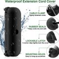 Waterproof Electrical Junction Box Cable Connector Socket Protection Cover for Indoor Outdoor Use.