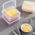 1pc Plastic Refrigerator Storage Cheese Box, Cheese Container, Butter Block Cheese Slice Storage Box.