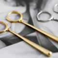 ANENJERY Silver Color Long Strip Hoop Earrings for Women French Gold Silver Waterdrop Earrings Jewelry 2022 New. 