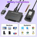 USB 3.0 to IDE and SATA Adapter, Universal External Hard Drive Adapter 2.5 or 3.5" SATA or IDE HDD SSD SATA to USB 3.0 Converter.