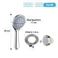3 level adjustable water saving pressure shower head with shower hose. 