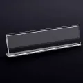 Acrylic Office Desktop Sign Display Name Price Business Card Label Nameplate Table Number Holder Stand. 