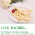 100pcs/500pcs Bamboo Fruit Fork Disposable - 9Cm/3.54In, Disposable Double Prong Fruit Cocktail Forks. 