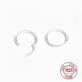 SOMILIA 925 Sterling Silver Hoop Earrings for Women and Man 18ＫGolden Plated Real Money Jewelry 1.2mm Fashion Earrings 10-20MM. 