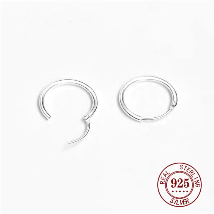 SOMILIA%20925%20Sterling%20Silver%20Hoop%20Earrings%20for%20Women%20and%20Man%2018%EF%BC%ABGolden%20Plated%20Real%20Money%20Jewelry%201.2mm%20Fashion%20Earrings%2010-20MM%20-%20Image%203