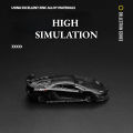Scale 1/64 Mini Car Model, NISSAN GTR R35 Black Replica Miniature Art Vehicle Metal Diecast Collectible Toy for Kid Boy. 