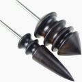 2pcs/set Pointed Tip Leather Burnishing Tool Leather Edge Burnisher Leather Slicker Tool Set Burnishing Wheel of Supplies. 