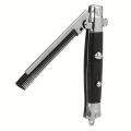 Portable Foldable Knife Brushes Hair Trimmer Comb Folding Spring Comb Automatic Combs Brush Accessories Styling Tools. 