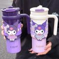 1pc Hello Kitty Stainless Steel Insulated Cup, 900ML Large Capacity Cute Water Cup, Christmas , Car Cup & Portable Coffee Mu.