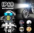 H6 LED Motorcycle Headlight Bulb with HD Projector Super Bright H6 LED Headlight Bulb 25W 6000K Moto High/Low Beam White Lghting Modes Plug And Play 12V-80V 1PCS. 