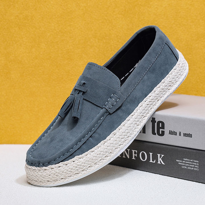 Fashion Lightweight Men Casual Shoes Lazy Shoes Male Breathable Slip-on Suede Mens Driving Shoes Comfortable Loafers Moccasins