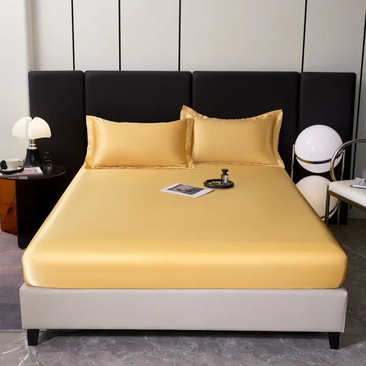Satin%20Rayon%20Fitted%20Sheet%20Solid%20Color%20Mattress%20Cover%20With%20Elastic%20Band%20Bed%20Sheet%20High-End%20Home%20Hotel%20Bedding%20Fit%20Sheet%20-%20Image%207
