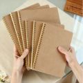 A5 Kraft Paper Cover Notebook Dot Matrix Grid Coil Book Office Notebook Student Exercise Book Spot Wholesale. 