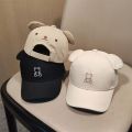 Baby Kids Cute Bear Embroidery Baseball Cap 47-49cm 1-3 Years Spring Summer Children Hat Korean Style Travel Ears Cap. 