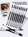 Eyebrow Brush Eyelash Comb makeup brushes Dual Ended Angled brush Spoolie brush 2 in 1 Lash eyebrow brush set makeup tool. 
