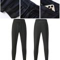 Men's Spring Summer Running Trousers Fitness Muscle Training Leggings with Reflective Striped High Stretch Ice Skinny Pants. 