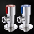 Stainless Steel Hot ＆ Cold Inlet Valve Bathroom Faucet Stop Valve Kitchen Sink Basin Triangle Valve Water Pressure Regulator. 