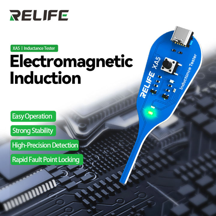 Relife XA5 Motherboard Coil Tester Inductor Detector Tool for PC Repair Electromagnetic Induction Quick Fault Check Tool